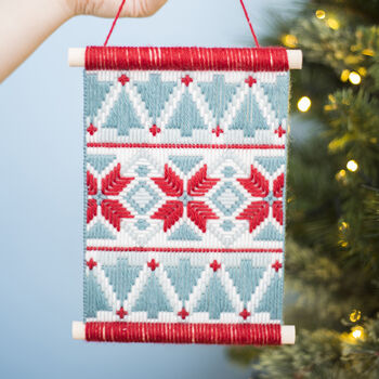 Bargello Tapestry Kit, Christmas Jumper Wall Hanging, 3 of 8