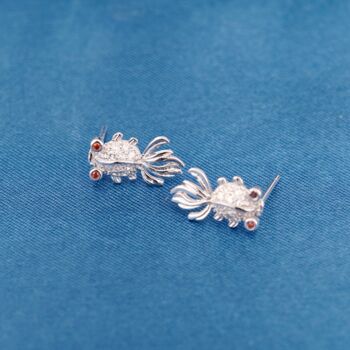 Red Eye Fish Stud Earrings, 5 of 7