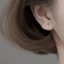 Sterling Silver Dolphin Stud Earrings, thumbnail 2 of 7