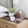 Marbury Taupe Round Rattan Coasters Set Of Six, thumbnail 4 of 4