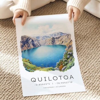 Ecuador Travel Poster Of Quilotoa, 2 of 7