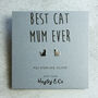 'Best Cat Mum' Silver Cat Silhouette Earrings, thumbnail 6 of 9
