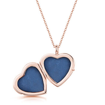 Personalised 18 K Rose Gold Plated Heart Diamond Locket, 8 of 12