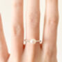 Sterling Silver Freshwater Pearl Ring, thumbnail 2 of 3