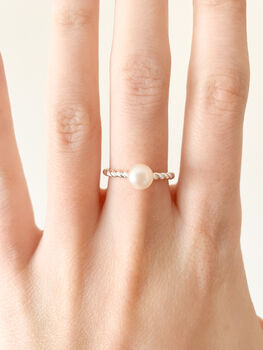 Sterling Silver Freshwater Pearl Ring, 2 of 3