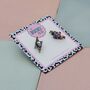 Lightning Bolt Glitter Resin Stud Earrings Pink, Green, Rainbow, Blue And Silver, thumbnail 4 of 12