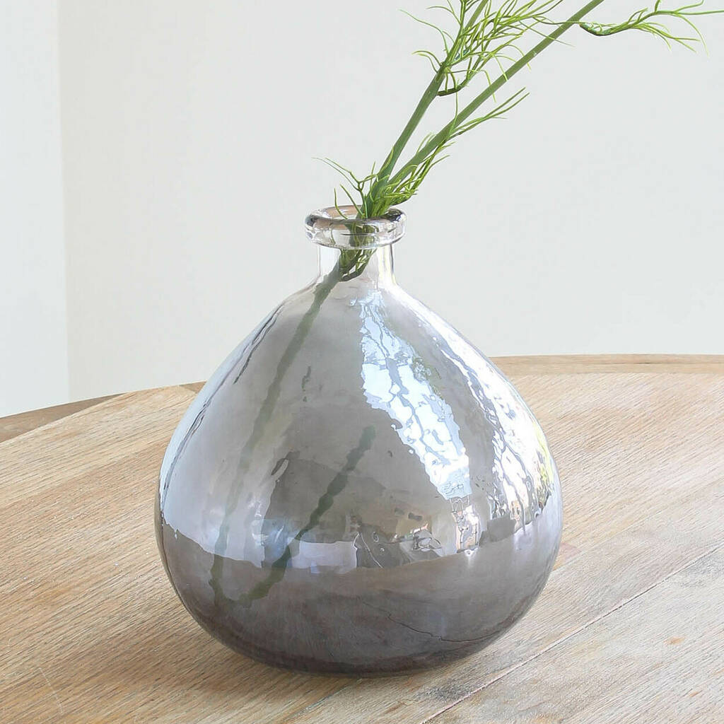 Metallic Grey Glass Vase By Marquis Dawe Notonthehighstreet Com   Original Metallic Grey Glass Vase 