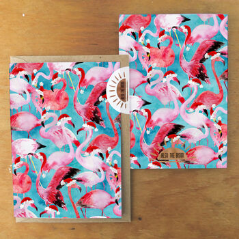 Flamboyance Of Flamingos Print Christmas Cards, 3 of 6