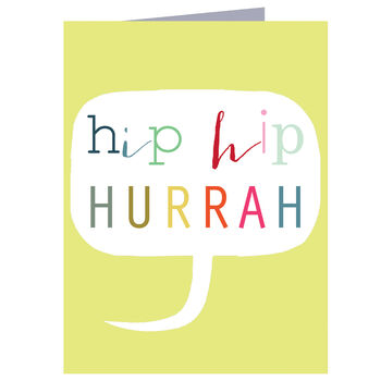 Mini Bubble Hip Hip Hurrah Card, 2 of 5