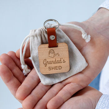Personalised Garden Shed Keyring For Him, 3 of 4
