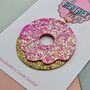 Pink Doughnut Glitter Resin Christmas Tree Decoration, thumbnail 4 of 4