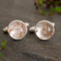Rutilated Quartz Cufflinks In Solid Sterling Silver, thumbnail 1 of 3