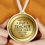 Personalised World's Best Teacher Wooden Medal, thumbnail 3 of 4