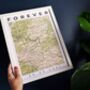 Personalised Vintage Map Framed Print, thumbnail 5 of 6