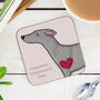 Whippet Greatest Dog Parent Coaster Gift, thumbnail 5 of 5