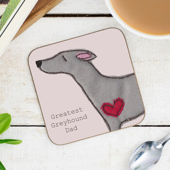 Whippet Greatest Dog Parent Coaster Gift, 5 of 5