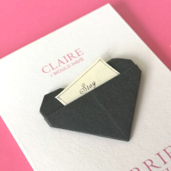 Married At First Sight Style Origami Heart Card, 6 of 6