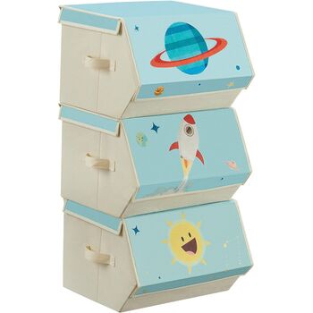 Set Of Three Storage Boxes Bins Storage Organiser, 8 of 10