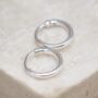 Mini Sterling Silver Huggie Hoop Sleeper Earrings, thumbnail 1 of 9