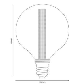Vintlux Rainn 95mm Globe Smoke Dimmable LED Bulb, 2 of 3