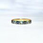 Blue Sapphire And Blue Topaz Eternity Band, thumbnail 4 of 8
