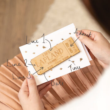 Personalised Wooden Ticket Gift Experience Card, 6 of 9