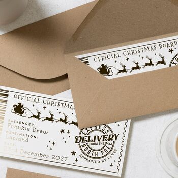 Personalised Lapland Christmas Boarding Pass Voucher, 8 of 9
