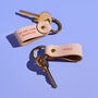 Personalised 'Any Message' Leather Keyring, thumbnail 2 of 5
