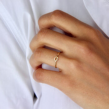 Skinny Gold Filled Knot Ring, 2 of 8