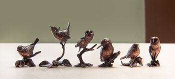 Miniature Bronze Barn Owl Sculpture 8th Anniversary, 2 of 12