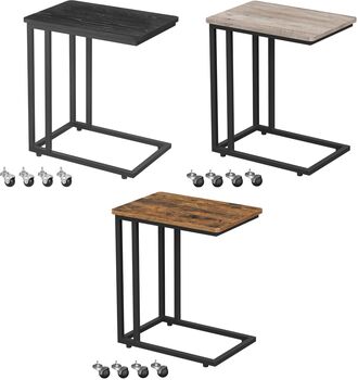 Modern Side Table With Steel Frame And Castors, 11 of 11