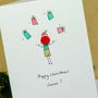 Personalised 'Christmas Button' Hand Illustrated Card, thumbnail 5 of 10