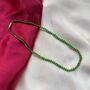 Green Crystal Quartz Tassel Mala Necklace, thumbnail 4 of 5