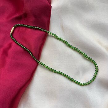 Green Crystal Quartz Tassel Mala Necklace, 4 of 5