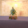 Christmas Tree Festive Brooch With Dangly Presents, thumbnail 1 of 3