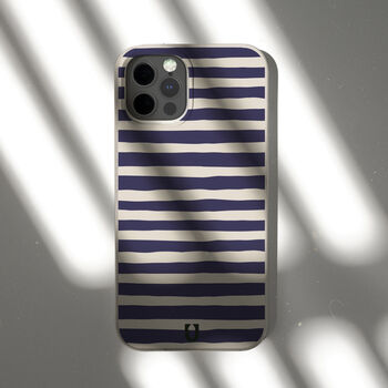 Navy Stripes Eco Phone Case, 5 of 7