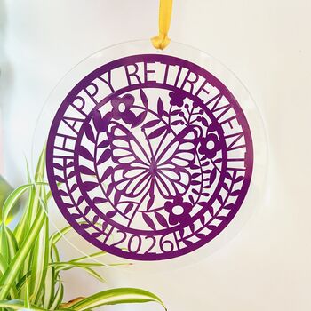 Happy Retirement Sun Catcher, 10 of 12
