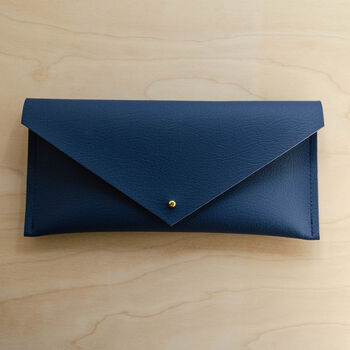 Personalised Recycled Leather Clutch Purse, 9 of 12