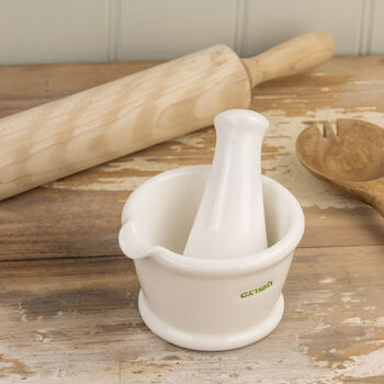 Porcelain Crush Pestle And Mortar, 3 of 5
