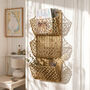 Three Tier Wall Basket Rack, thumbnail 3 of 7
