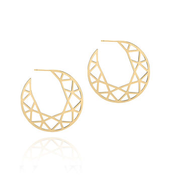Gold Brilliant Diamond Hoop Earrings, 3 of 4