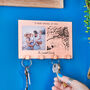 Personalised Family Map And Photo Key Hook, thumbnail 1 of 4