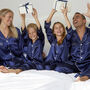 Men's Personalised Navy Satin Pyjamas, thumbnail 3 of 3