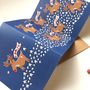 Rudolph And Reindeers Concertina Card Or Pack Of Cards, thumbnail 2 of 5