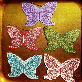 Ten Handprinted Paper Butterflies, 2 of 5
