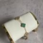 Double Sided 18 K Gold Plated Green Clover Bracelet, thumbnail 2 of 5