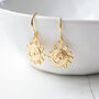 Gold Plated Sun Earrings, thumbnail 1 of 4