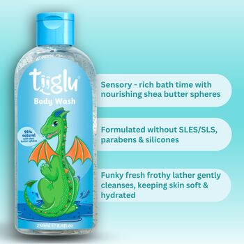 Kids Highly Natural Dragon Scales Body Wash And Body Crème Gift Set, 5 of 8