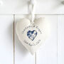 Personalised Wedding Or Anniversary Hanging Heart Gift For Couple, thumbnail 10 of 12