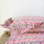 Indian Block Print Ruffle Cushion, thumbnail 4 of 4